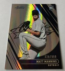 Matt Manning #RKS-3 Baseball Cards 2022 Panini Absolute Rookies Spectrum Prices