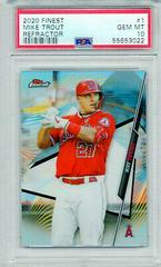 Mike Trout [Refractor] #1 Baseball Cards 2020 Topps Finest Prices