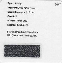 Tanner Gray #5 Racing Cards 2023 Panini Prizm NASCAR Autograph Prices