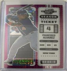 Francisco Alvarez [Purple Mojo] #13 Baseball Cards 2023 Panini Chronicles Contenders Optic Prices