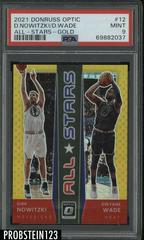 Dirk Nowitzki, Dwyane Wade [Gold] #12 Basketball Cards 2021 Panini Donruss Optic All Stars Prices