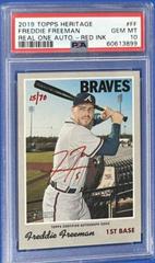 Freddie Freeman [Red Ink] Baseball Cards 2019 Topps Heritage Real One Autographs Prices