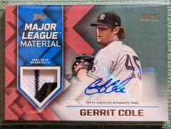 Gerrit Cole [Red] #MLMA-GC Baseball Cards 2022 Topps Major League Material Autographs Prices