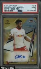 Christopher Nkunku [Gold Refractor] Soccer Cards 2020 Topps Finest UEFA Champions League Autographs Prices