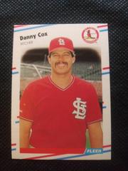 Danny Cox #28 Baseball Cards 1988 Fleer Prices