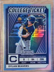 Dylan Beavers Baseball Cards 2022 Panini Elite Extra Edition College Tickets Optic Prices