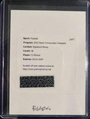CJ Stroud #SM-CJS Football Cards 2022 Panini Immaculate Collegiate Signature Moves Prices
