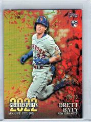 Brett Baty [Gold] #22GH-3 Baseball Cards 2023 Topps 2022 Greatest Hits Prices