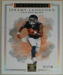 Jeremy Langford [Gold] #8 Football Cards 2017 Panini Impeccable Prices