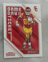 Deontay Burnett #31 Football Cards 2018 Panini Contenders Draft Picks Game Day Ticket Prices
