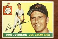 Don Johnson #165 Baseball Cards 1955 Topps Prices