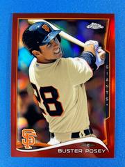 Buster Posey [Red Refractor] #152 Baseball Cards 2014 Topps Chrome Prices