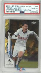 Heung Min Son [Yellow] Soccer Cards 2019 Topps Chrome UEFA Champions League Sapphire Prices