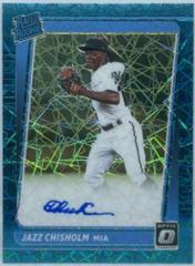 Jazz Chisholm [Teal Velocity] #RRS-JC Baseball Cards 2021 Panini Donruss Optic Rated Rookie Signatures Prices