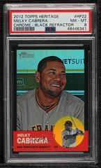 Melky Cabrera [Black Refractor] #HP22 Baseball Cards 2012 Topps Heritage Chrome Prices