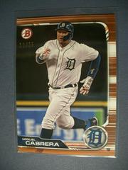 Miguel Cabrera [Orange] #21 Baseball Cards 2019 Bowman Prices