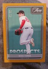 Nick Yorke [Gold] #P-18 Baseball Cards 2022 Panini Three and Two Prospects Prices