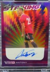 Antony [Purple] #S-A1 Soccer Cards 2022 Leaf Vivid Striking Autographs Prices
