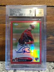 Trevor Bauer [Autograph Red Refractor] #TB Baseball Cards 2012 Topps Chrome Prices