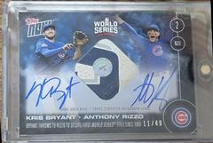 Anthony Rizzo, Kris Bryant [Game Used Base Autograph Blue] #663-C Baseball Cards 2016 Topps Now Prices