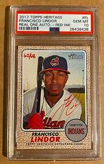 Francisco Lindor [Red Ink] #FL Baseball Cards 2017 Topps Heritage Real One Autographs Prices