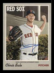 Chris Sale [Red Ink] Baseball Cards 2019 Topps Heritage Real One Autographs Prices