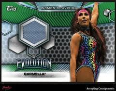 Carmella [Green] #MR-CM Wrestling Cards 2019 Topps WWE Women's Division Mat Relics Prices