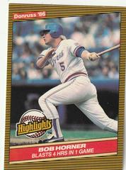 Bob Horner Baseball Cards 1986 Donruss Highlights Prices