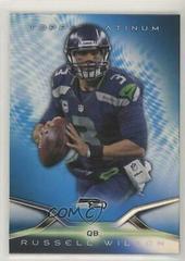 Russell Wilson [Blue] #17 Football Cards 2014 Topps Platinum Prices