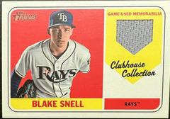 Blake Snell [High Number] Baseball Cards 2018 Topps Heritage Clubhouse Collection Relics Prices