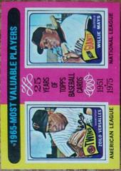1965 MVP's [Z. Versalles, W. Mays] #203 Baseball Cards 1975 Topps Mini Prices