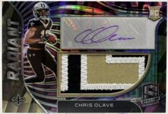 Chris Olave [Neon Purple] Football Cards 2022 Panini Spectra Radiant Rookie Patch Signatures Prices