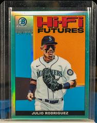 Julio Rodriguez [Aqua Refractor] #HIFI-4 Baseball Cards 2022 Bowman Hi Fi Futures Prices