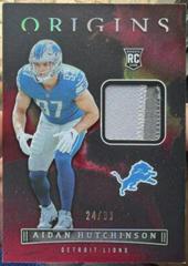 Aidan Hutchinson [Red] #ROP-AHU Football Cards 2022 Panini Origins Rookie Patches Prices
