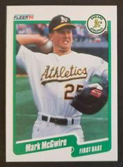 Mark McGwire Baseball Cards 1990 Fleer Prices