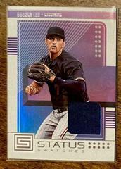 Brooks Lee [Holo Platinum Blue] #SS-BL Baseball Cards 2023 Panini Chronicles Status Swatches Prices