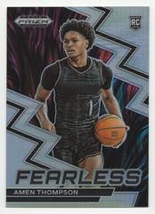 Amen Thompson [Silver] #11 Basketball Cards 2023 Panini Prizm Draft Picks Fearless Prices