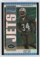 Justin Miller [Silver Refractor] Football Cards 2005 Bowman Chrome Prices
