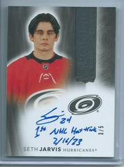 Seth Jarvis [Black Autograph] Hockey Cards 2021 Upper Deck The Cup Rookie Class of 2022 Prices