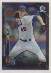 Jacob deGrom [Purple Refractor] #4 Baseball Cards 2016 Bowman Chrome Prices