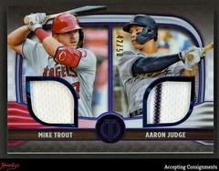 Aaron Judge [Purple] #DR-AJ Baseball Cards 2022 Topps Tribute Dual Relics Prices