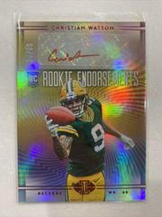 Christian Watson [Red] #RE-CW Football Cards 2022 Panini Illusions Rookie Endorsements Autographs Prices