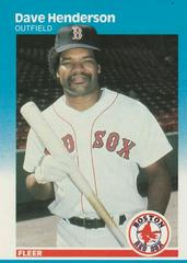 Dave Henderson #36 Baseball Cards 1987 Fleer Prices