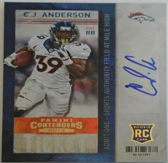 C.J. Anderson [Facing Forward Cracked Ice Ticket Autograph] #116 Football Cards 2013 Panini Contenders Prices