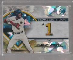 Jackson Chourio [Atomic] Baseball Cards 2023 Bowman Scouts Top 100 Prices