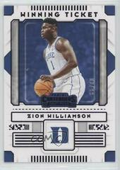 Zion Williamson [Blue] #1 Basketball Cards 2020 Panini Contenders Draft Picks Winning Tickets Prices