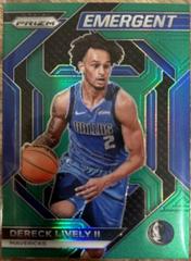 Dereck Lively II [Green Prizm] #26 Basketball Cards 2023 Panini Prizm Emergent Prices