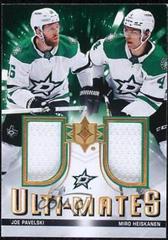 Joe Pavelski, Miro Heiskanen [Patch] #UTM-JM Hockey Cards 2021 Ultimate Collection Ulti Mates Jersey Prices