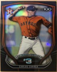 Carlos Correa Baseball Cards 2015 Bowman Scout's Top 100 Prices
