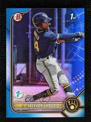 Jackson Chourio [Blue Foil] #BPPF-79 Baseball Cards 2022 Bowman 1st Edition Prices